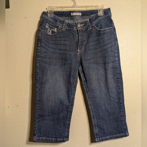 Lee Women's Jeans Blue Ankle Crop Size M10 Slender Secret Lower On The Waist - Picture 2 of 11